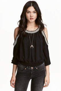 Блузка с открытыми плечами H&M