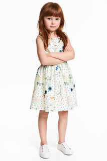 Хлопковое платье с рисунком H&M