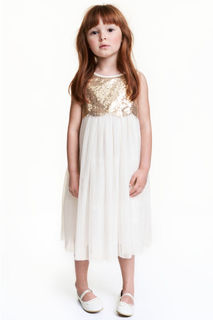 Тюлевое платье с пайетками H&M
