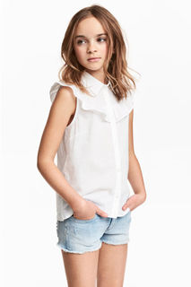 Блузка без рукавов с оборками H&M