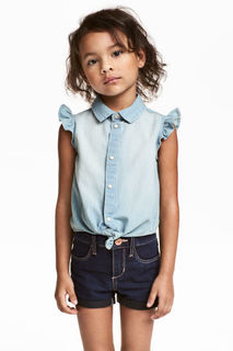 Джинсовая блузка с узлом H&M