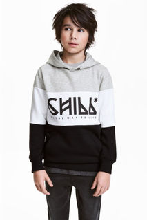 Худи с принтом H&M
