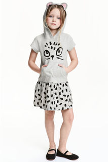 Трикотажное платье с капюшоном H&M