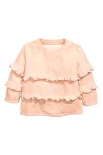 Джемпер из велюра с оборками H&M