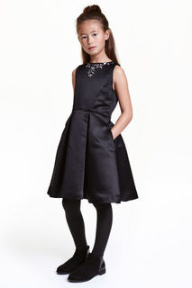 Атласное платье H&M