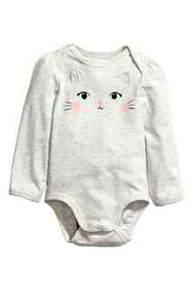 Боди с длинным рукавом H&M