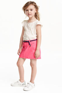 Твиловая юбка с ремнем H&M