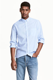 Хлопковая рубашка Regular fit H&M