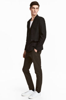 Хлопковые чиносы Slim fit H&M