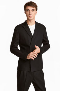 Двубортный пиджак Slim fit H&M