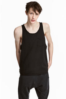 Майка из слаб-трикотажа H&M
