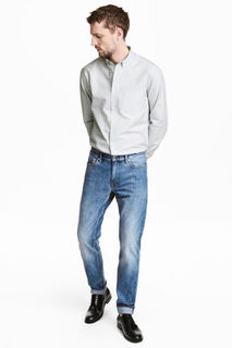 Джинсы из денима селвидж H&M