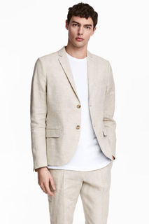 Льняной пиджак Slim fit H&M