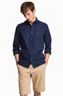 Хлопковая рубашка Regular fit H&M