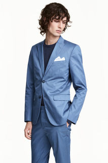 Хлопковый пиджак Slim fit H&M