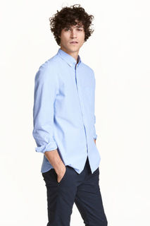 Хлопковая рубашка Regular fit H&M