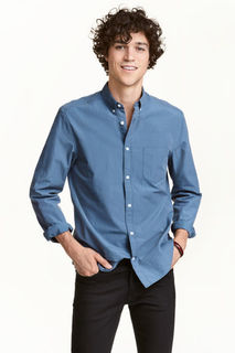 Хлопковая рубашка Regular fit H&M