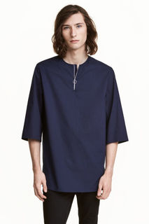 Длинная футболка на молнии H&M