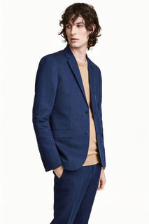 Пиджак из смеси льна Slim fit H&M