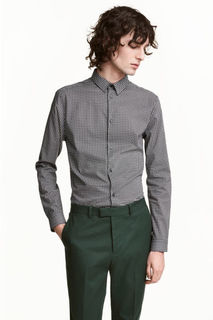 Рубашка с рисунком Slim fit H&M