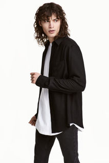 Прямая рубашка из вискозы H&M