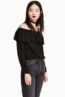 Блузка с открытыми плечами H&M