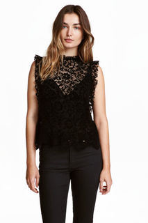 Блузка из кружева с оборками H&M