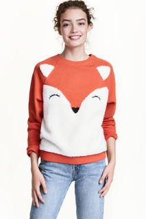 Свитшот из пушистого материала H&M