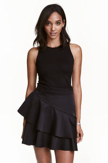 Короткая юбка с воланом H&M