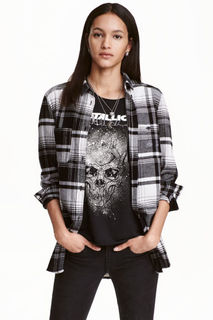 Фланелевая рубашка в клетку H&M