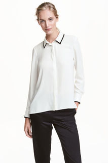 Блузка с расшитым воротником H&M