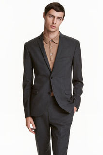 Шерстяной пиджак Slim fit H&M