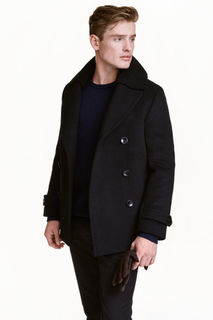 Пальто из смесовой шерсти H&M