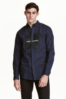 Хлопковая рубашка Regular fit H&M