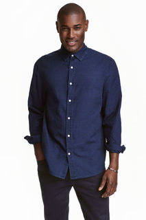 Хлопковая рубашка Regular fit H&M