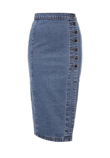 Юбка джинсовая Lost Ink BUTTON THROUGH DENIM PENCIL