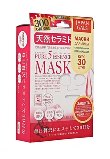 Курс масок Japan Gals Маска с натуральными керамидами Pure5 Essential 30 шт