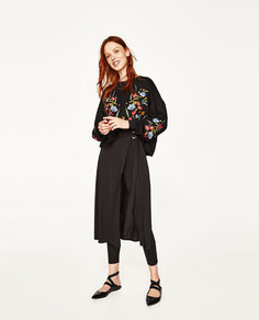 Толстовка с цветочной вышивкой Zara
