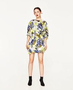 Платье с цветочным принтом Zara