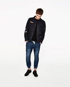 Брюки-джоггеры в стиле чинос soft denim Zara