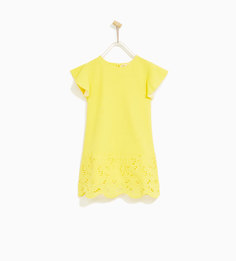 Платье с кружевной деталью по низу Zara