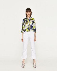 Рубашка с цветочным принтом Zara