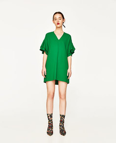 Платье с воланами Zara