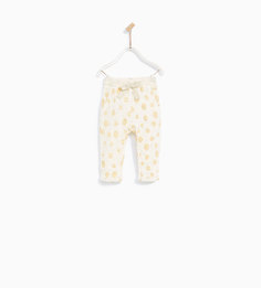 Брюки в горошек с меланжевым эффектом Zara