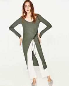 Платье со сборкой Zara