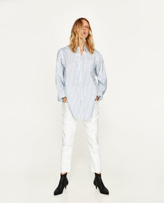 Рубашка из поплина в полоску Zara