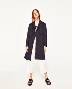 Плащ с подкладкой в клетку виши Zara