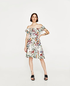 Платье с принтом Zara