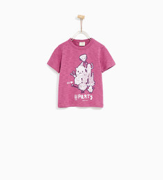 Футболка с надписью party Zara