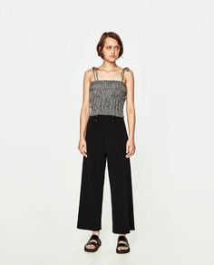 Топ в клетку виши на бретелях Zara